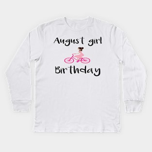 august girl gift Kids Long Sleeve T-Shirt